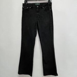 Ralph Lauren Jeans Co. LRL Denim‎ Jeans Classic Boot Cut Pants 8 Petite Black